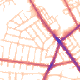 Daytime road noise heatmap for NW2 6SG