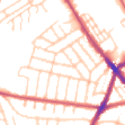 Daytime road noise heatmap for NW2 6SY