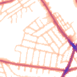 Daytime road noise heatmap for NW2 6TA