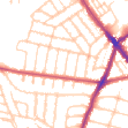 Daytime road noise heatmap for NW2 6UB