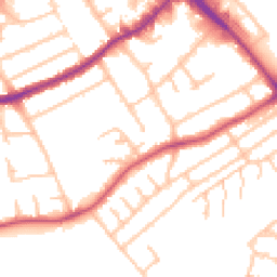 Daytime road noise heatmap for NW2 6YJ