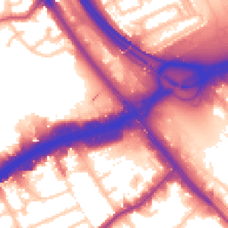 Daytime road noise heatmap for NW2 7AN