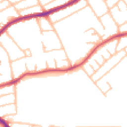 Daytime road noise heatmap for NW2 7BR