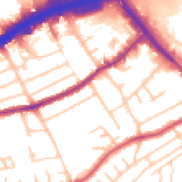 Daytime road noise heatmap for NW2 7DA