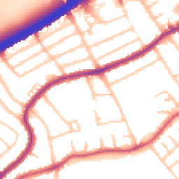 Daytime road noise heatmap for NW2 7EA