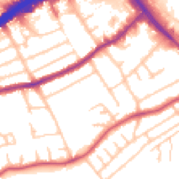 Daytime road noise heatmap for NW2 7EG