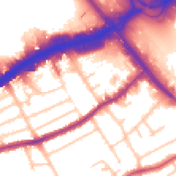 Daytime road noise heatmap for NW2 7FL