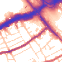 Daytime road noise heatmap for NW2 7HP