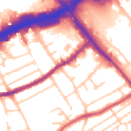 Daytime road noise heatmap for NW2 7JG
