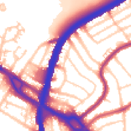 Daytime road noise heatmap for NW2 7PD