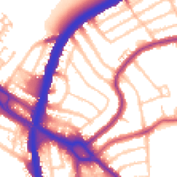 Daytime road noise heatmap for NW2 7PH