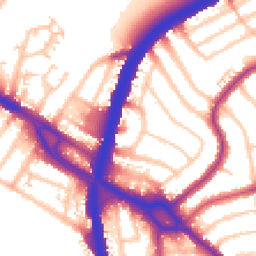 Daytime road noise heatmap for NW2 7QN
