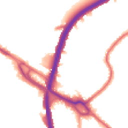 Night-time road noise heatmap for NW2 7QN