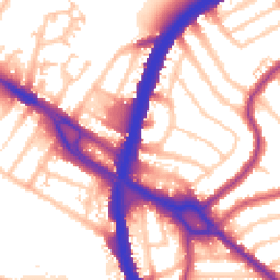 Daytime road noise heatmap for NW2 7QP