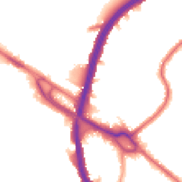 Night-time road noise heatmap for NW2 7QP