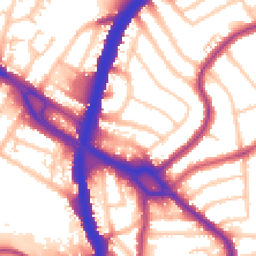 Daytime road noise heatmap for NW2 7QY
