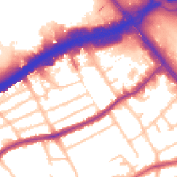 Daytime road noise heatmap for NW2 7TS