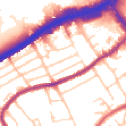 Daytime road noise heatmap for NW2 7UE