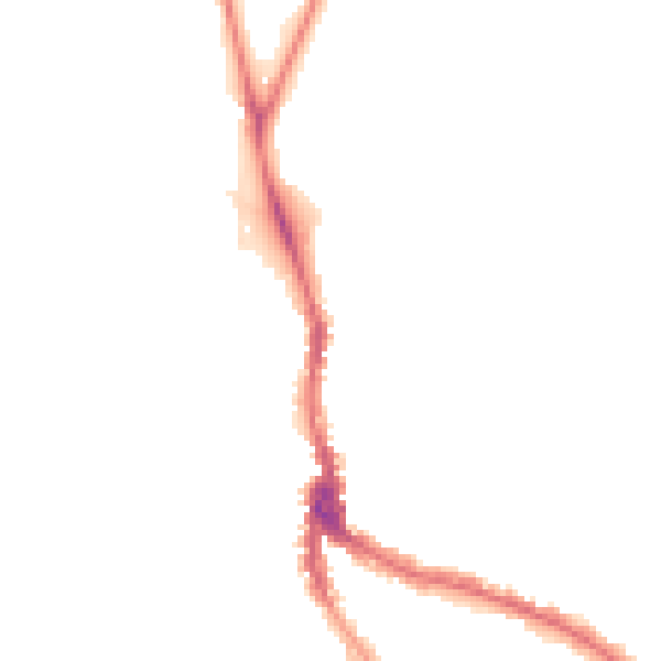 Night-time road noise heatmap for NW3 1BE