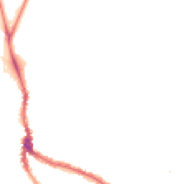 Night-time road noise heatmap for NW3 1BT
