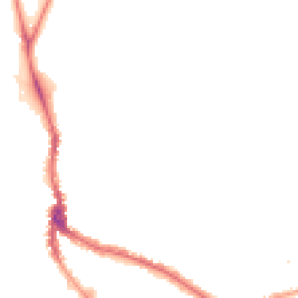 Night-time road noise heatmap for NW3 1BX
