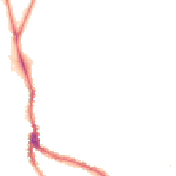 Night-time road noise heatmap for NW3 1BY