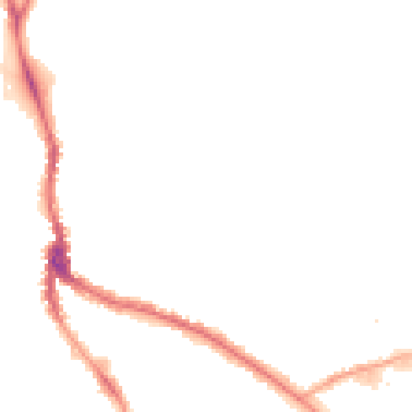 Night-time road noise heatmap for NW3 1JY