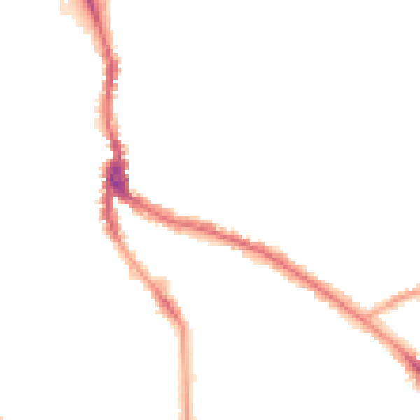 Night-time road noise heatmap for NW3 1PZ