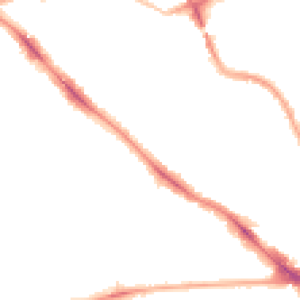 Night-time road noise heatmap for NW3 2AY