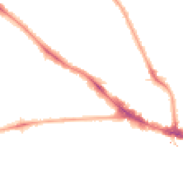 Night-time road noise heatmap for NW3 2DE