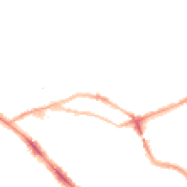 Night-time road noise heatmap for NW3 2PB