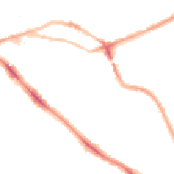Night-time road noise heatmap for NW3 2UU