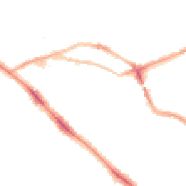 Night-time road noise heatmap for NW3 2XD