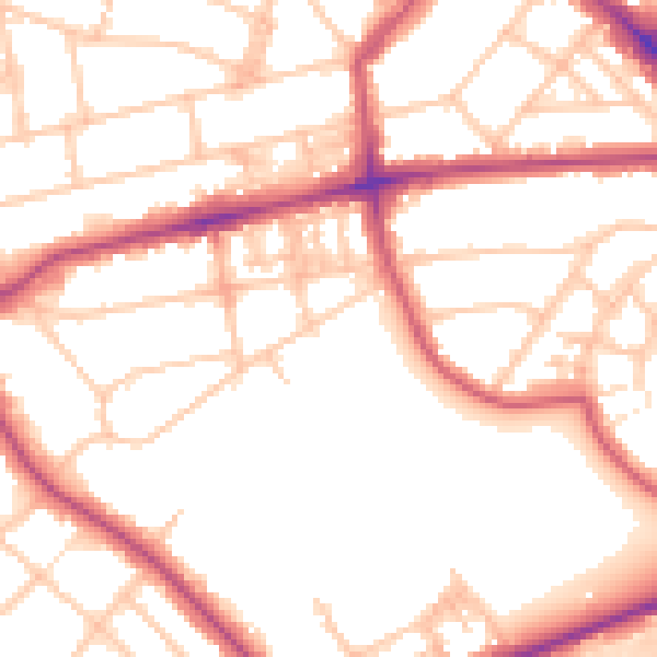 Daytime road noise heatmap for NW3 3DS