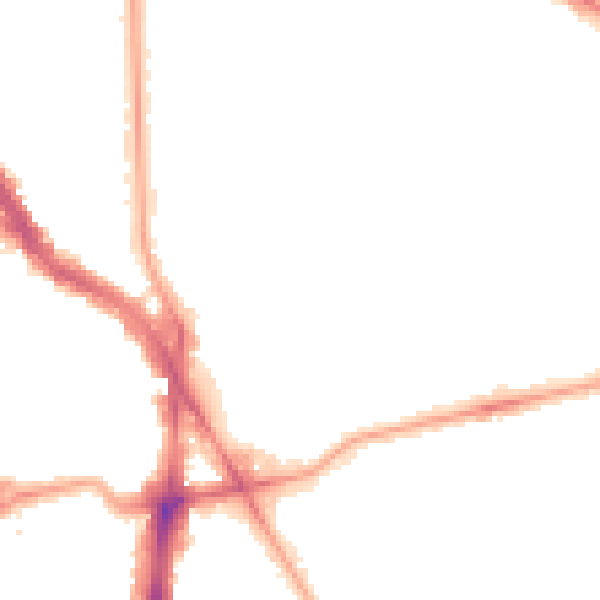 Night-time road noise heatmap for NW3 3HR
