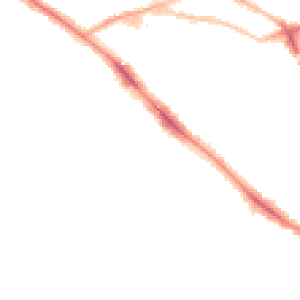 Night-time road noise heatmap for NW3 4BY