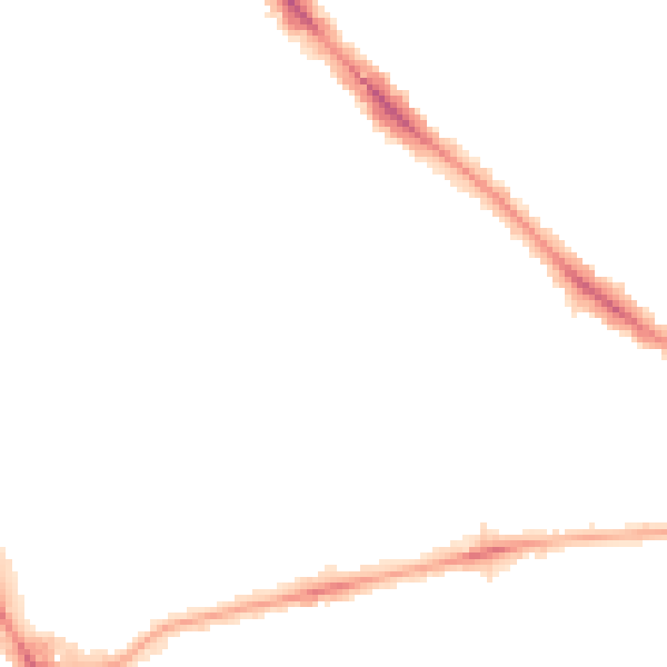 Night-time road noise heatmap for NW3 4JN