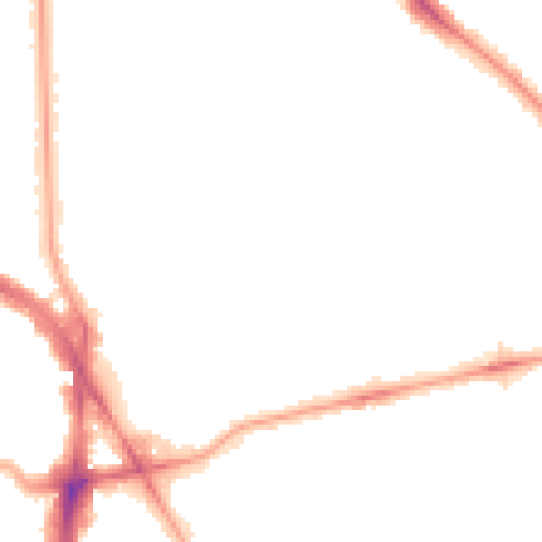 Night-time road noise heatmap for NW3 4PA
