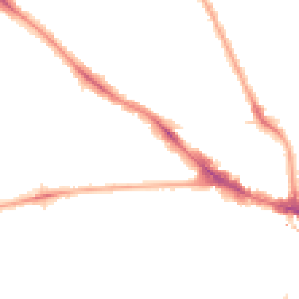 Night-time road noise heatmap for NW3 4SX