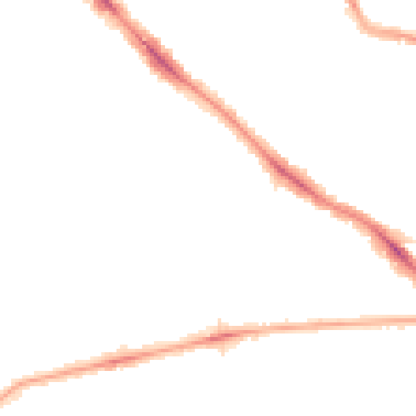 Night-time road noise heatmap for NW3 4UJ