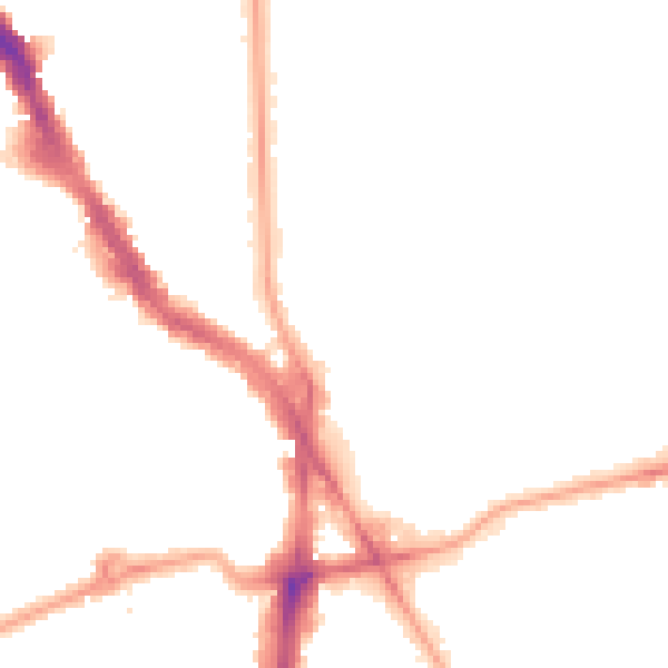 Night-time road noise heatmap for NW3 5DU