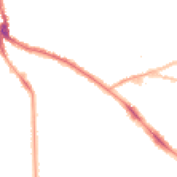 Night-time road noise heatmap for NW3 5TB