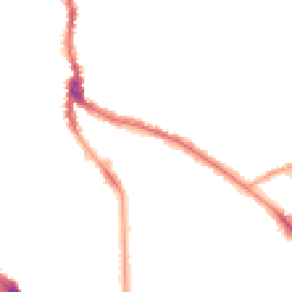 Night-time road noise heatmap for NW3 5UN