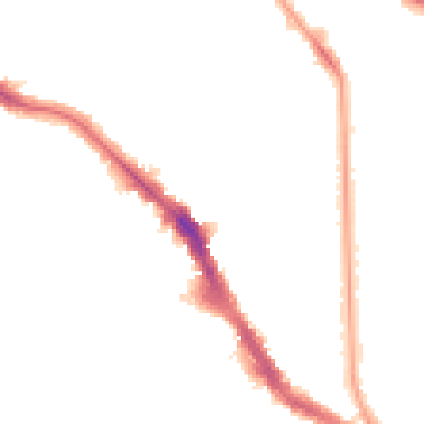 Night-time road noise heatmap for NW3 6AL