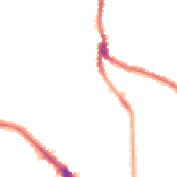 Night-time road noise heatmap for NW3 6BE