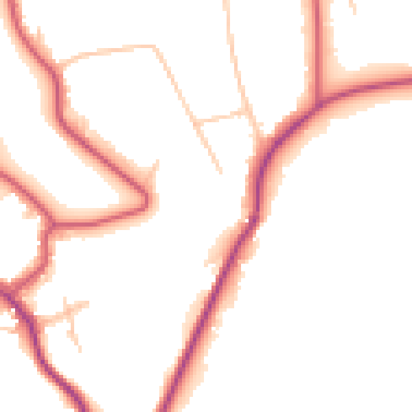 Daytime road noise heatmap for NW3 7JG