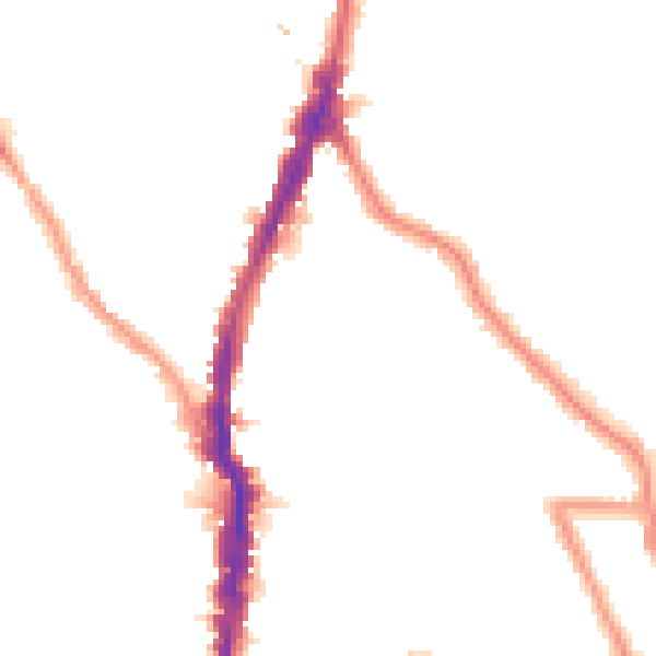 Night-time road noise heatmap for NW5 2NS