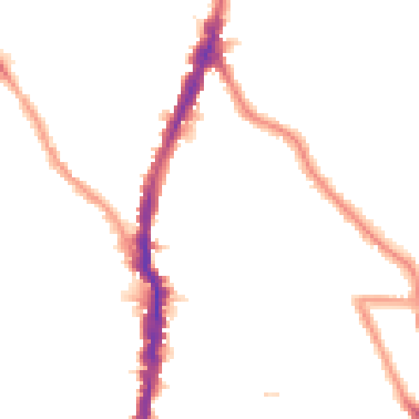 Night-time road noise heatmap for NW5 2PB