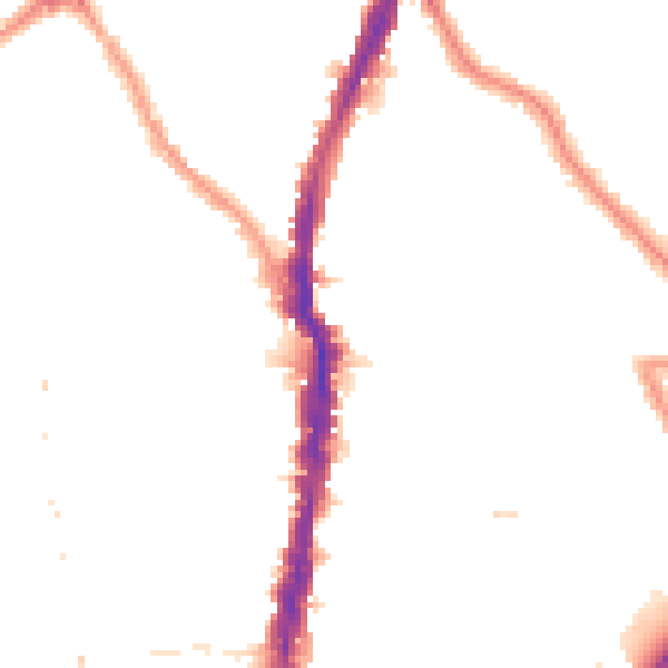 Night-time road noise heatmap for NW5 2PL