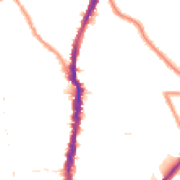 Night-time road noise heatmap for NW5 2QD